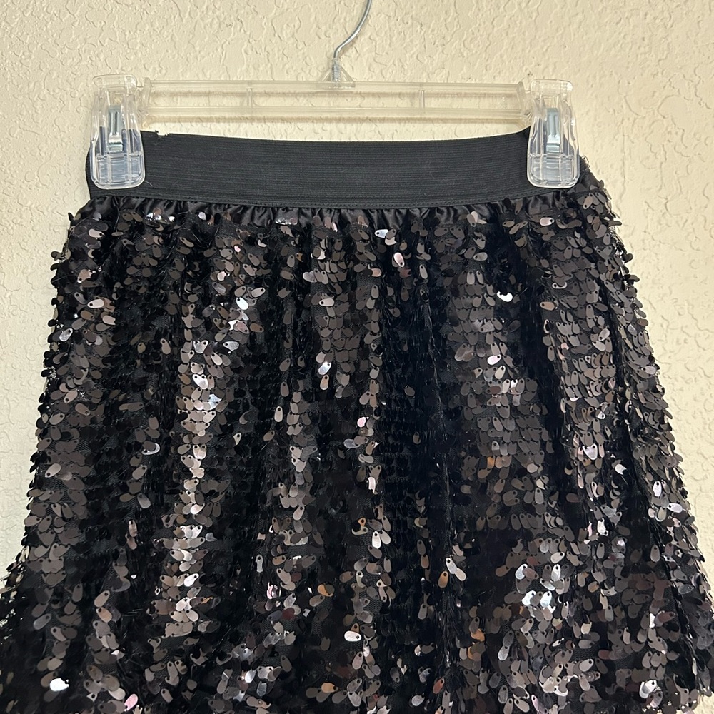 Girl’s black sequin skirt